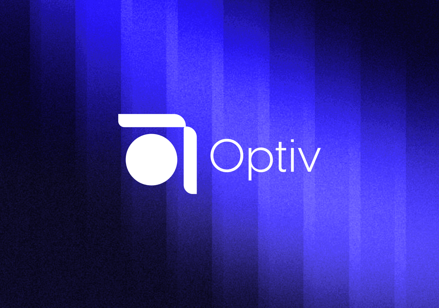 The core Optiv geometric mark and structural logo construction grid.