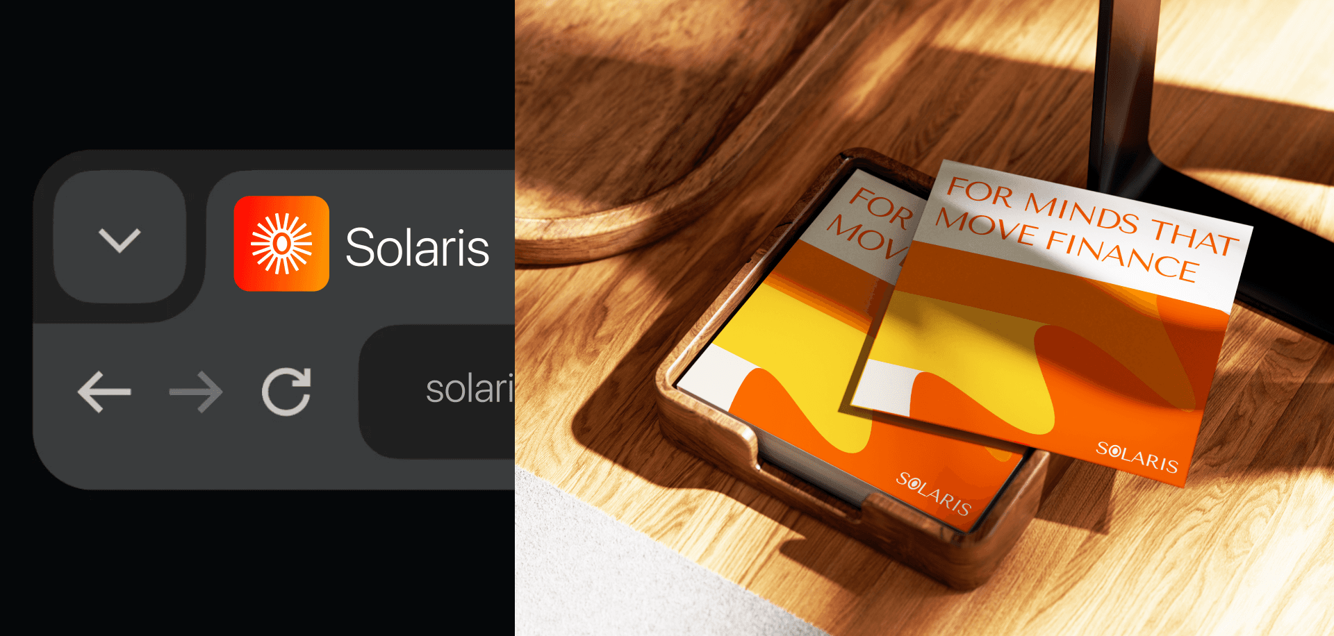 A 3D glass prism asset refracting amber light, representing solar geometry.