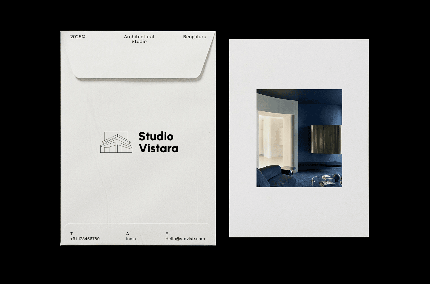 Tactile embossed business cards and professional stationery layouts.